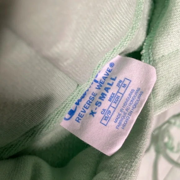 Champion Reverse-Weave Mint Green Hoodie. XS. Good condition! See‎ photos - Picture 4 of 7